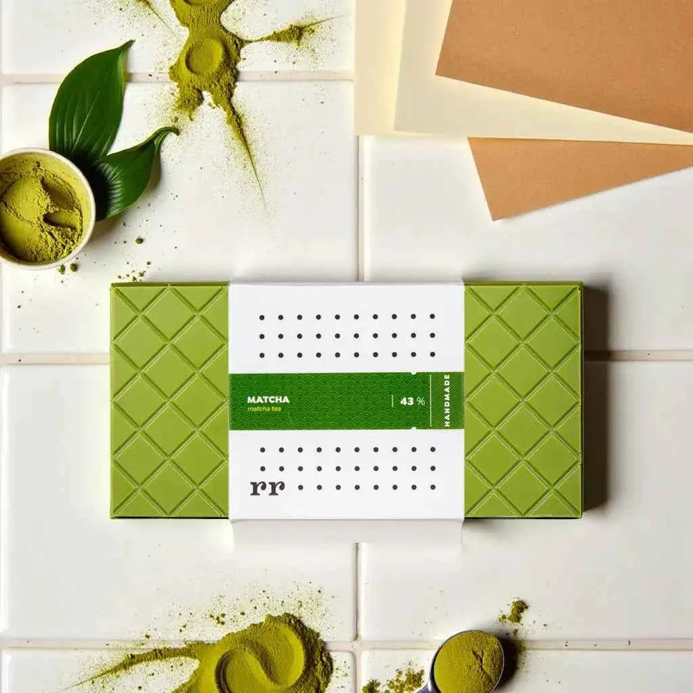 Bílá čokoláda 43% s Matcha čajem - Forra