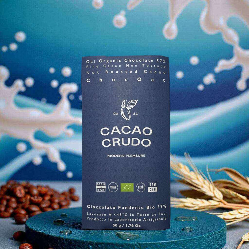 Hořká čokoláda 57% s ovesným mlekem ChocOat BIO - Cacao Crudo