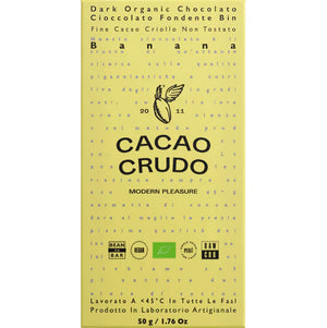 Hořká čokoláda 69% s banánem BIO  - Cacao Crudo