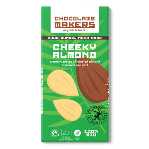 Hořká čokoláda 51% s kousky mandlí a mořskou solí Cheeky Almond BIO - Chocolate Makers