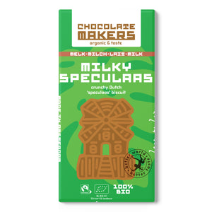 Mléčná čokoláda 30% s kousky sušenek Milky Speculaas BIO - Chocolate Makers