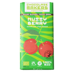 Hořká čokoláda 51% s acerolou a mandlemi Nutty Berry BIO - Chocolate Makers