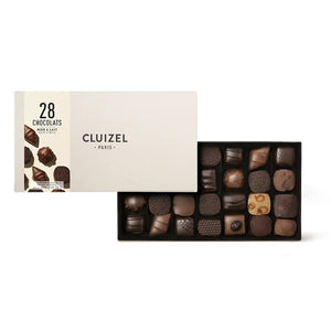 Bonboniéra „28 Chocolats Noir and Lait“ 28 pralinek z hořké a mléčné čokolády - Michel Cluizel