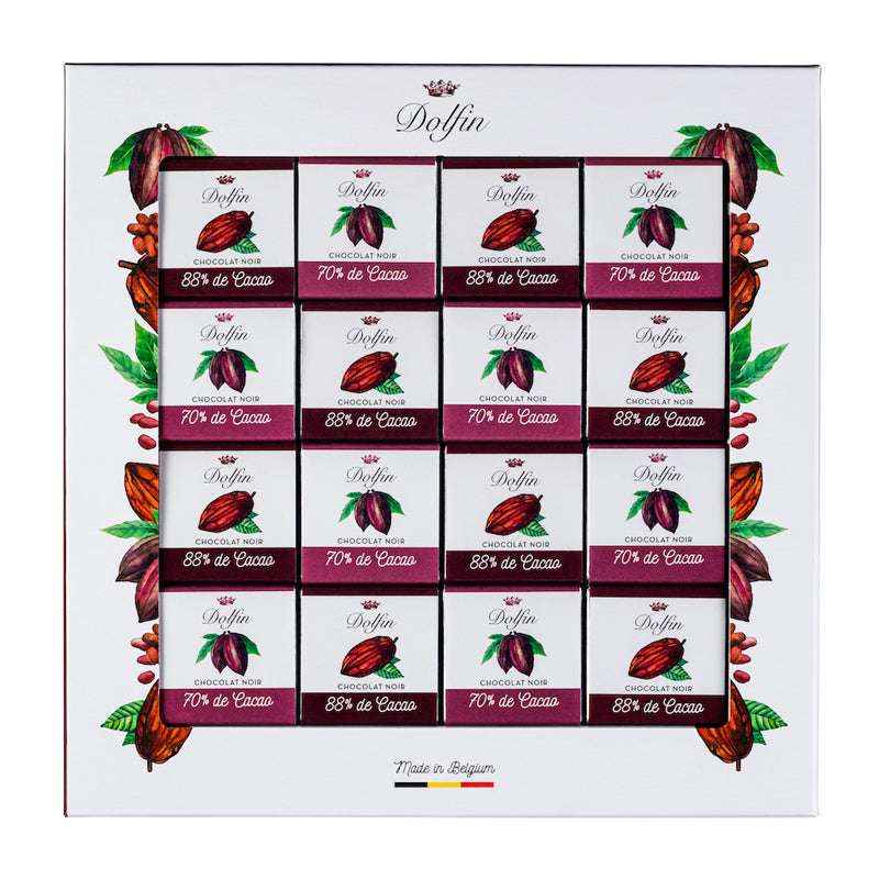 Dárkový box degustačních čokolád "Mix hořká"48ks - Dolfin