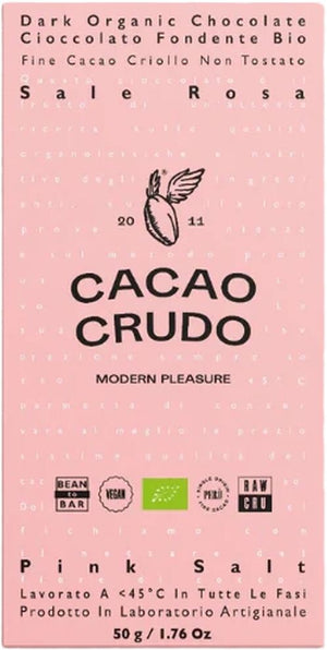 Hořká čokoláda 75% s himálajskou solí a křupavými kakaovými zrny BIO  - Cacao Crudo