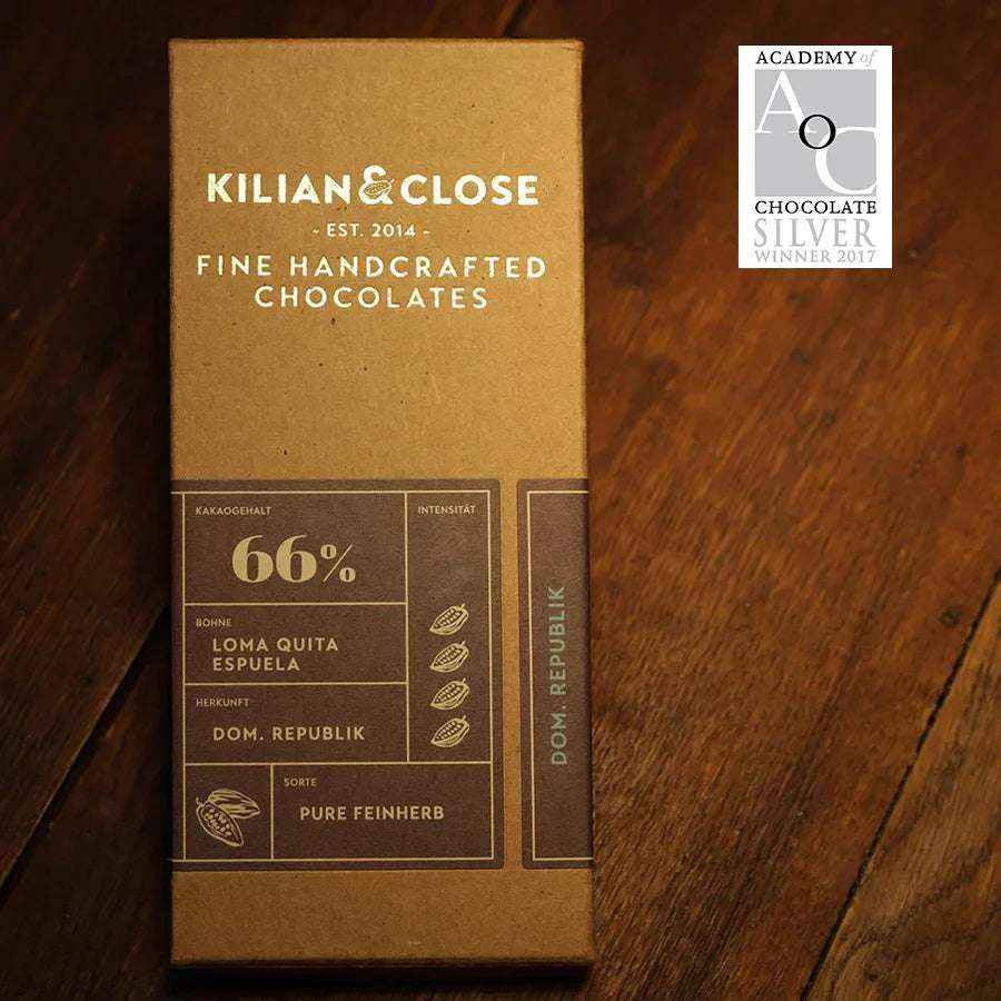 Vysokoprocentní mléčná čokoláda 66% BIO - Kilian & Close