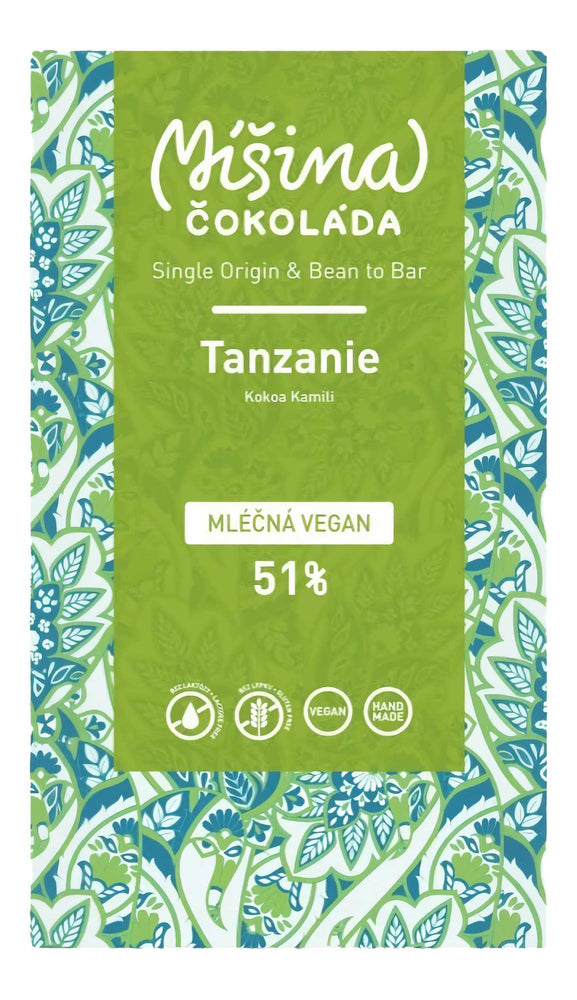 Vysokoprocentní mléčná čokoláda 51% Tanzanie - Míšina čokoláda