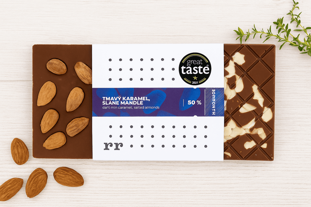 Mléčná čokoláda 50% s mandlemí - Forra