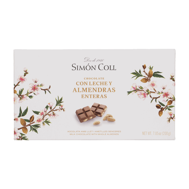 Mléčná čokoláda 32% s mandlemi 200g - Simón Coll