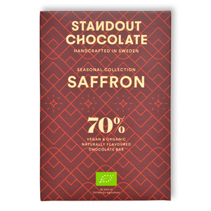 Hořká čokoláda 70% se šafránem BIO - Standout Chocolate