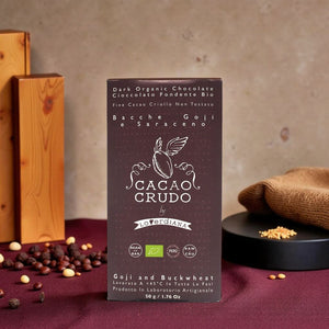 Tmavá čokoláda 80% s goji a pohankou BIO  - Cacao Crudo