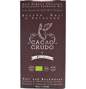 Tmavá čokoláda 80% s goji a pohankou BIO  - Cacao Crudo