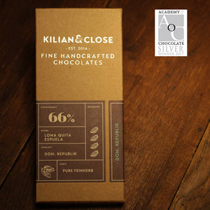 Vysokoprocentní mléčná čokoláda 66% BIO - Kilian & Close
