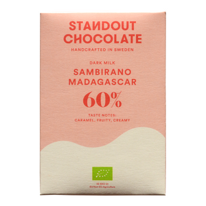 Vysokoprocentní mléčná čokoláda 60% Sambirano Madagaskar BIO - Standout Chocolate