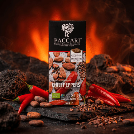 Bio čokoláda Pacari s chilli papričkami