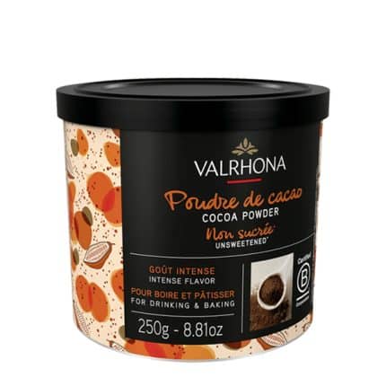 Dóza Valrhona neslazeného kakaového prášku 250 g