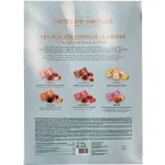 Zadní strana krabičky pralinek Chocolate Amatller