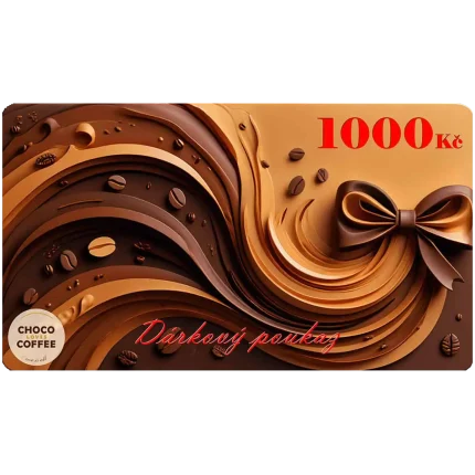 Dárkový poukaz 1000 Kč s kávovým motivem