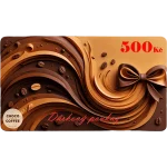 Dárkový poukaz 500 Kč s motivem čokolády a kávy