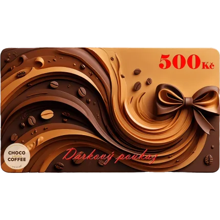 Dárkový poukaz 500 Kč s motivem čokolády a kávy