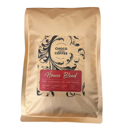 House Blend – přední strana balení kávy