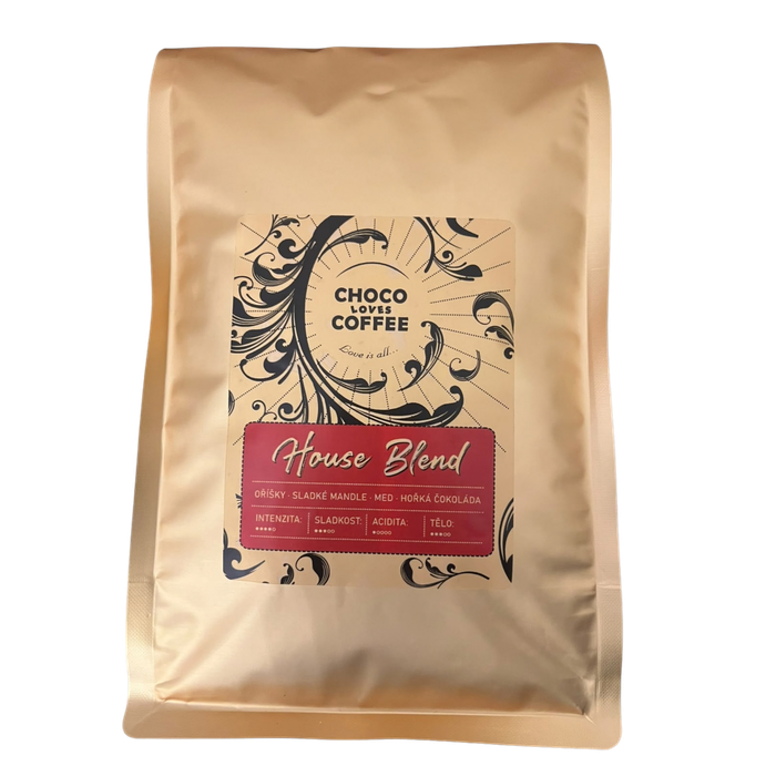 House Blend – přední strana House Blend – přední strana balení kávy